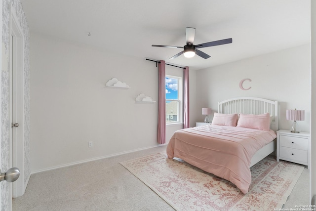 809 Altapass Hls, Seguin, TX 78155 - carpeted bedroom with a ceiling fan and baseboards