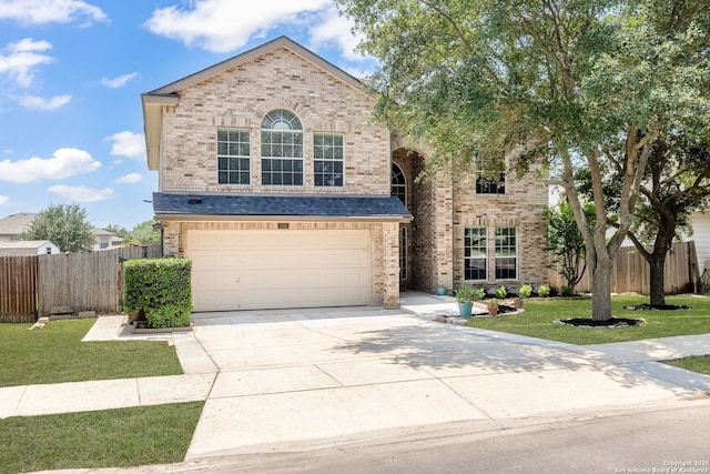 11106 Shetland Hls, San Antonio, TX 78254 - traditional home featuring brick siding, a garage, and driveway