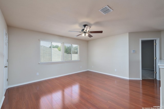 11106 Shetland Hls, San Antonio, TX 78254 - unfurnished room featuring a ceiling fan, wood finished floors, and baseboards