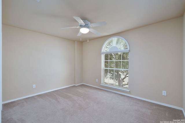 11106 Shetland Hls, San Antonio, TX 78254 - carpeted spare room with baseboards and ceiling fan
