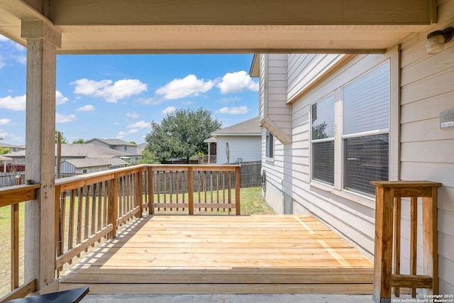 11106 Shetland Hls, San Antonio, TX 78254 - wooden deck featuring a fenced backyard and a residential view
