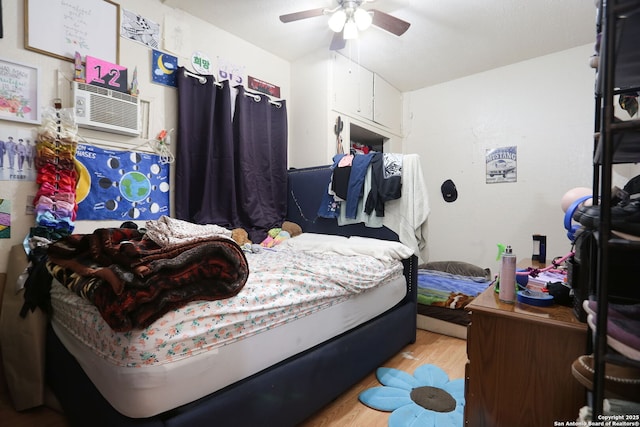 311 W Malone Ave, San Antonio, TX 78214 - bedroom featuring wood finished floors and ceiling fan