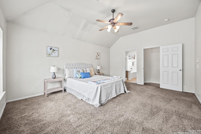 26430 Walden Oak, San Antonio, TX 78260 - bedroom featuring vaulted ceiling, carpet flooring, baseboards, and ceiling fan