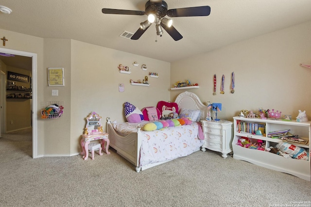 738 Daisy Xing, San Antonio, TX 78245 - carpeted bedroom featuring a ceiling fan