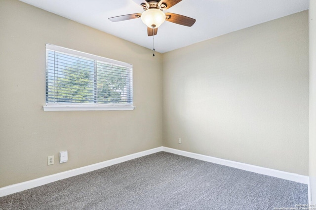 8203 Budge St, San Antonio, TX 78240 - carpeted spare room with ceiling fan and baseboards
