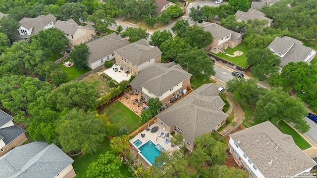 26223 Cuyahoga Cir, San Antonio, TX 78260 - aerial view of property and surrounding area with nearby suburban area and a pool area