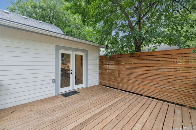 1023 Gramercy, San Antonio, TX 78201 - wooden terrace with french doors