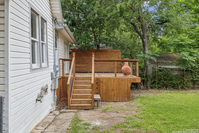 1023 Gramercy, San Antonio, TX 78201 - view of yard with a wooden deck