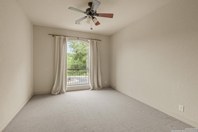 1238 Via Belcanto, San Antonio, TX 78260 - unfurnished room featuring carpet, ceiling fan, and baseboards