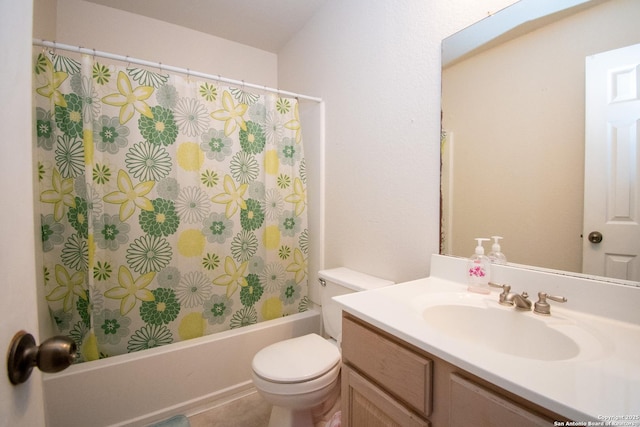 9668 Shorebird, San Antonio, TX 78245 - full bath with toilet, vanity, and shower / bath combination with curtain