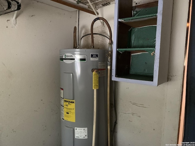 251 Karrass Rd, Kingsbury, TX 78638 - utility room with electric water heater