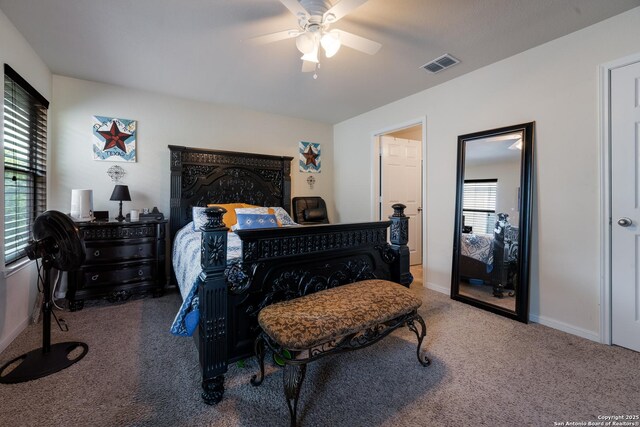 4310 Gambels Quail, Converse, TX 78109 - bedroom with carpet, a ceiling fan, and baseboards