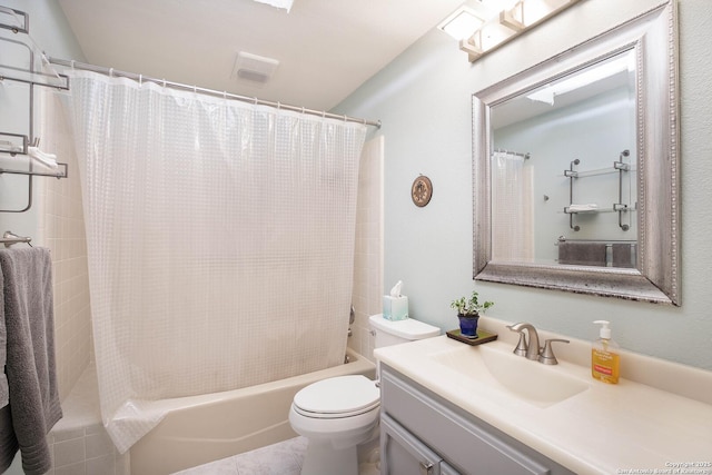 11700 Mission Trce, San Antonio, TX 78230 - full bathroom with vanity, toilet, and shower / bath combo