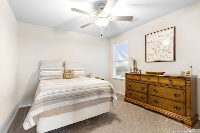700 Ridge Vw, Seguin, TX 78155 - bedroom with carpet flooring, baseboards, and a ceiling fan