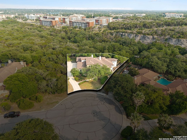 17706 Wild Basin, San Antonio, TX 78258 - view of property location with a heavily wooded area