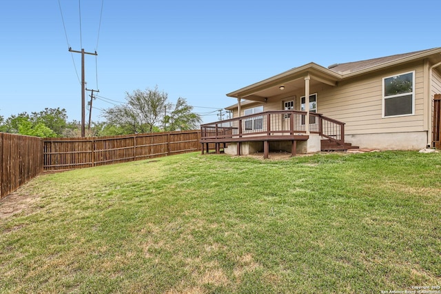 10110 Raspberry Oak, San Antonio, TX 78223 - view of yard featuring a wooden deck