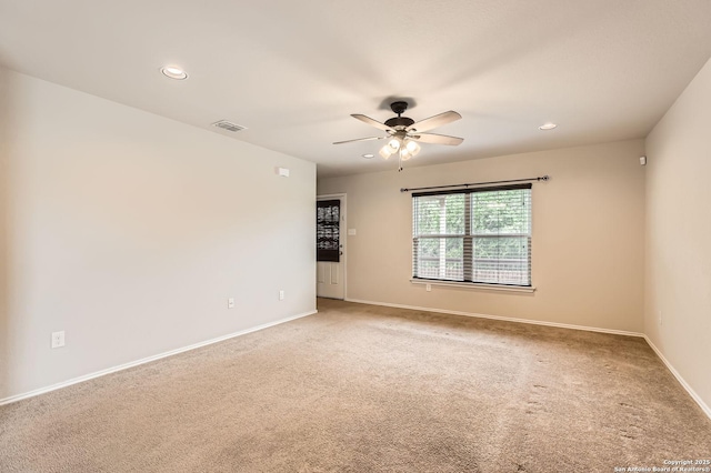 10110 Raspberry Oak, San Antonio, TX 78223 - carpeted empty room with a ceiling fan, recessed lighting, and baseboards