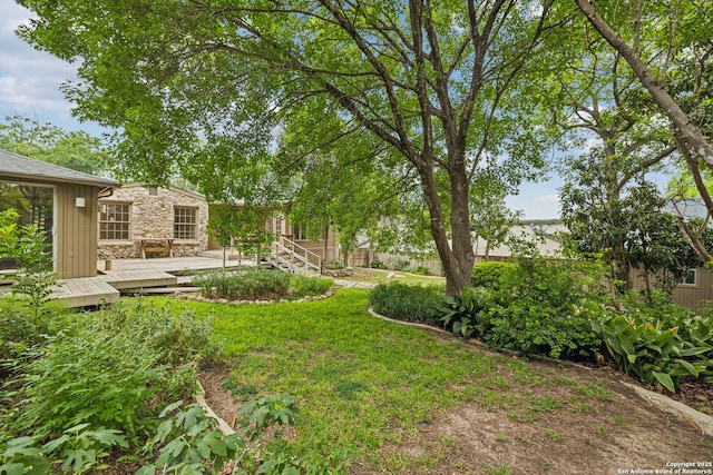 113 E Sunset, San Antonio, TX 78209 - view of yard featuring a deck
