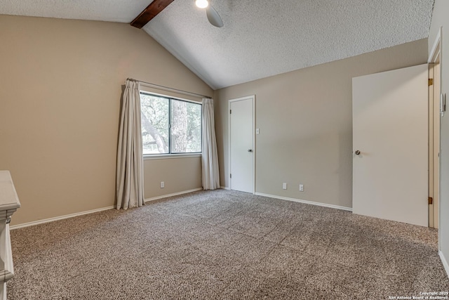 13426 Marceline, San Antonio, TX 78232 - empty room with carpet floors, a ceiling fan, a textured ceiling, and baseboards