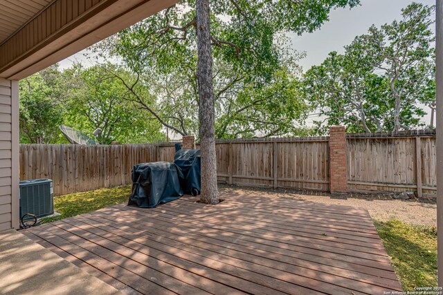 13426 Marceline, San Antonio, TX 78232 - deck with central air condition unit and a fenced backyard