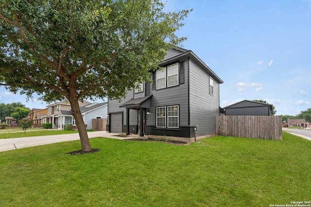 1703 Desert Willow, San Antonio, TX 78227 - view of front of house with an attached garage and concrete driveway