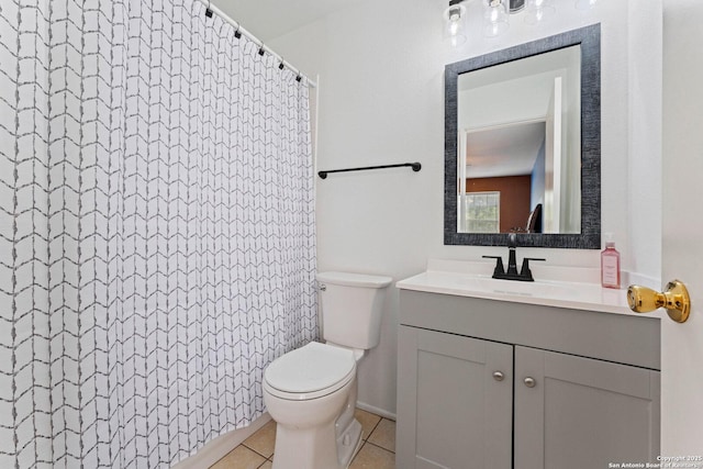 1703 Desert Willow, San Antonio, TX 78227 - full bath with toilet, vanity, tile patterned floors, and curtained shower