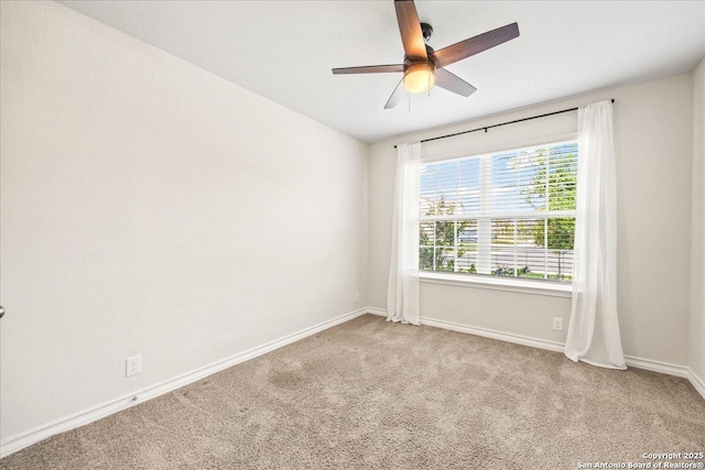 9702 Tupelo Holw, San Antonio, TX 78254 - carpeted empty room with baseboards and ceiling fan