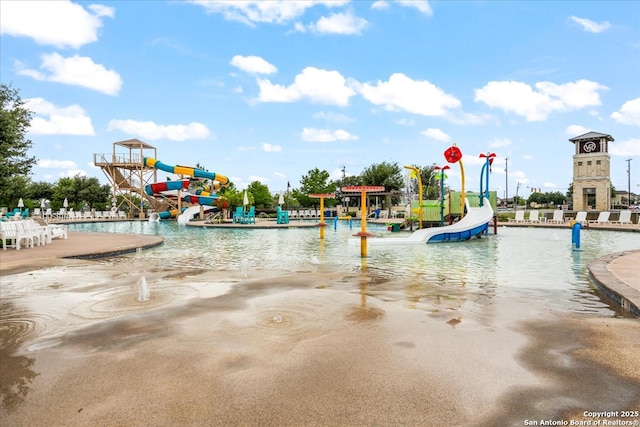 9702 Tupelo Holw, San Antonio, TX 78254 - view of jungle gym with a water view