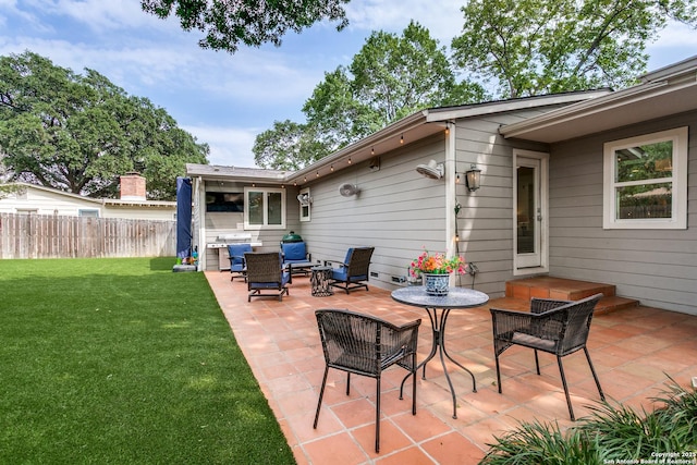 247 Brightwood Pl, San Antonio, TX 78209 - view of patio featuring an outdoor living space