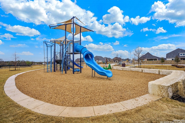 9102 War Wagon, San Antonio, TX 78254 - community jungle gym featuring a lawn