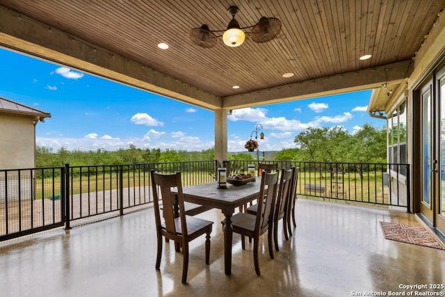835 Shady Holw, New Braunfels, TX 78132 - view of patio with a balcony and outdoor dining space