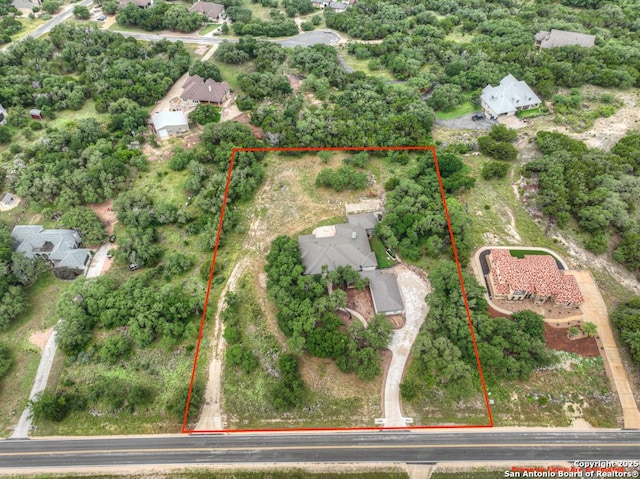 835 Shady Holw, New Braunfels, TX 78132 - aerial view of property's location featuring property boundaries highlighted