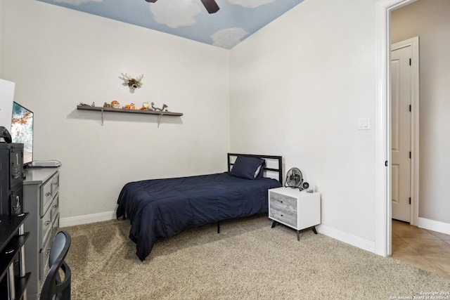 28534 Tristant Rdg, San Antonio, TX 78260 - bedroom with light carpet, baseboards, and a ceiling fan