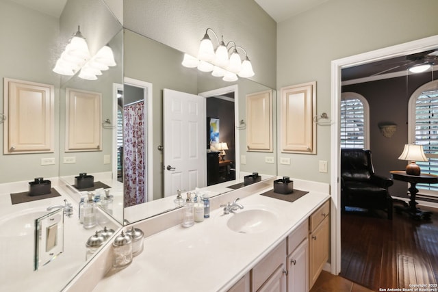 126 Calais Way, Shavano Park, TX 78249 - bathroom with vanity and wood finished floors