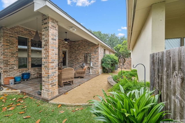 126 Calais Way, Shavano Park, TX 78249 - view of patio / terrace with a ceiling fan