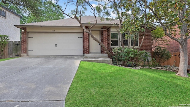 4714 Irish Elm, San Antonio, TX 78247 - ranch-style house featuring brick siding, driveway, and a garage