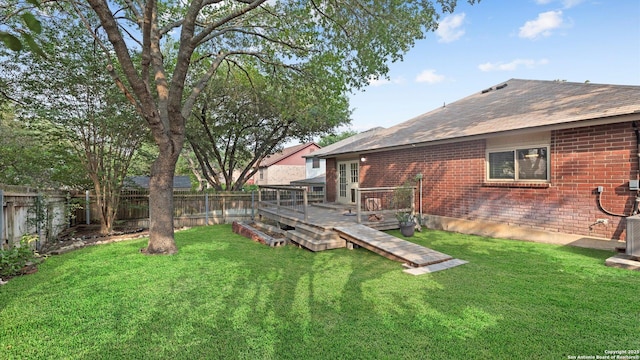4714 Irish Elm, San Antonio, TX 78247 - view of yard with a wooden deck
