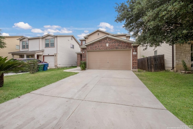 6015 Wisteria Hl, San Antonio, TX 78218 - traditional-style home with brick siding, concrete driveway, and an attached garage