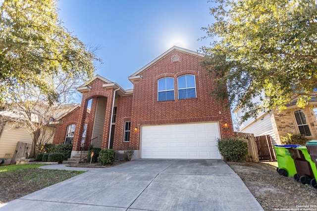 11610 Lemonmint, San Antonio, TX 78245 - traditional-style home featuring a garage, concrete driveway, and brick siding