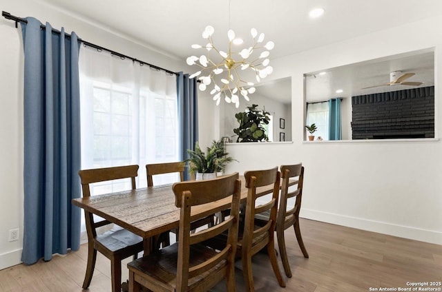 3719 Summer Breeze, San Antonio, TX 78253 - dining area featuring plenty of natural light, baseboards, and light wood-style floors