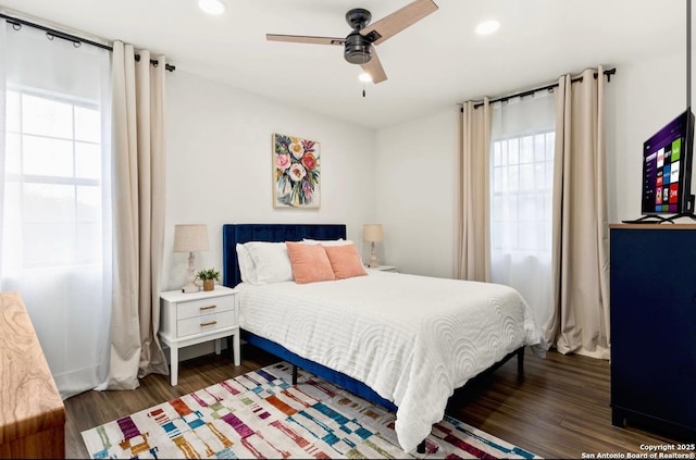 3719 Summer Breeze, San Antonio, TX 78253 - bedroom with wood finished floors, recessed lighting, and ceiling fan