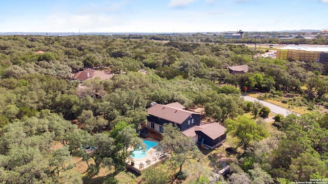 3719 Summer Breeze, San Antonio, TX 78253 - drone / aerial view of a pool and a forest
