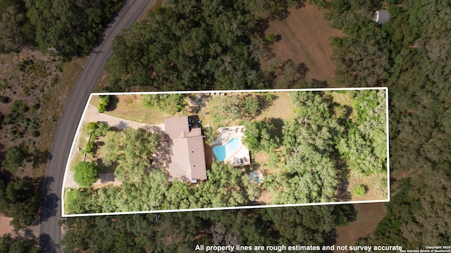 3719 Summer Breeze, San Antonio, TX 78253 - aerial overview of property's location with a pool area and property boundaries highlighted