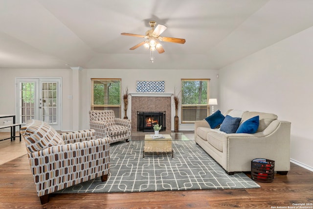 15311 Spring Rock, San Antonio, TX 78247 - living room with wood finished floors, plenty of natural light, and a ceiling fan