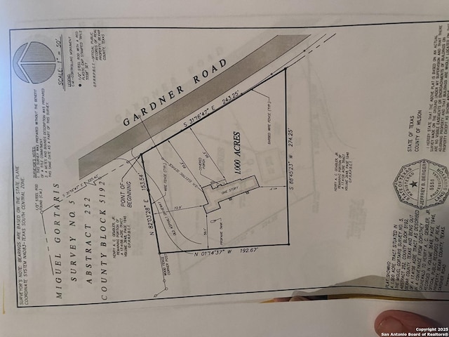 8439 Gardner, San Antonio, TX 78263 - survey map / technical document