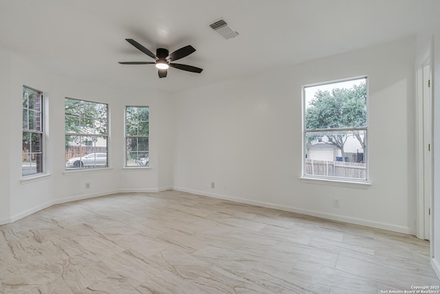 7111 Hallie, San Antonio, TX 78227 - empty room featuring ceiling fan and baseboards