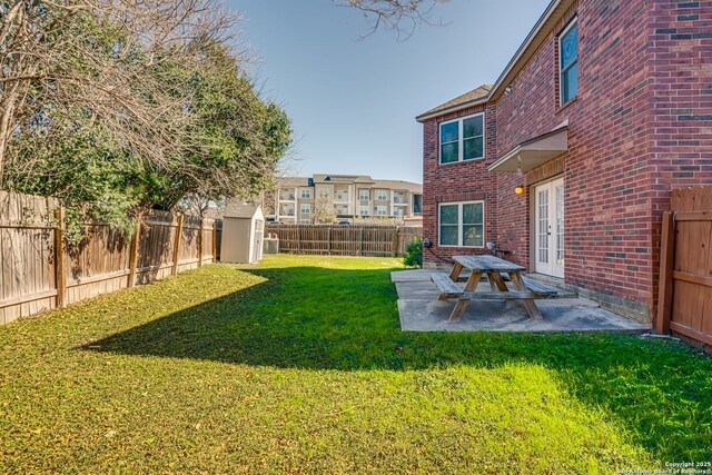 6459 Marlin Flts, San Antonio, TX 78244 - view of yard with a patio and french doors