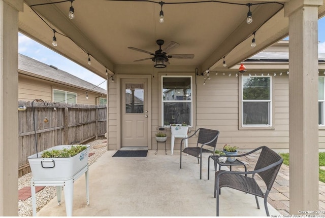 8940 Hickman Park, San Antonio, TX 78254 - view of patio with ceiling fan