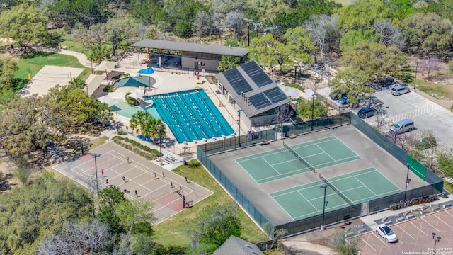 146 Canyon Oaks, Hollywood Park, TX 78232 - drone / aerial view of a pool area