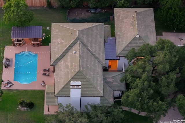 625 Paseo Canada, San Antonio, TX 78232 - view from above of property with a pool area